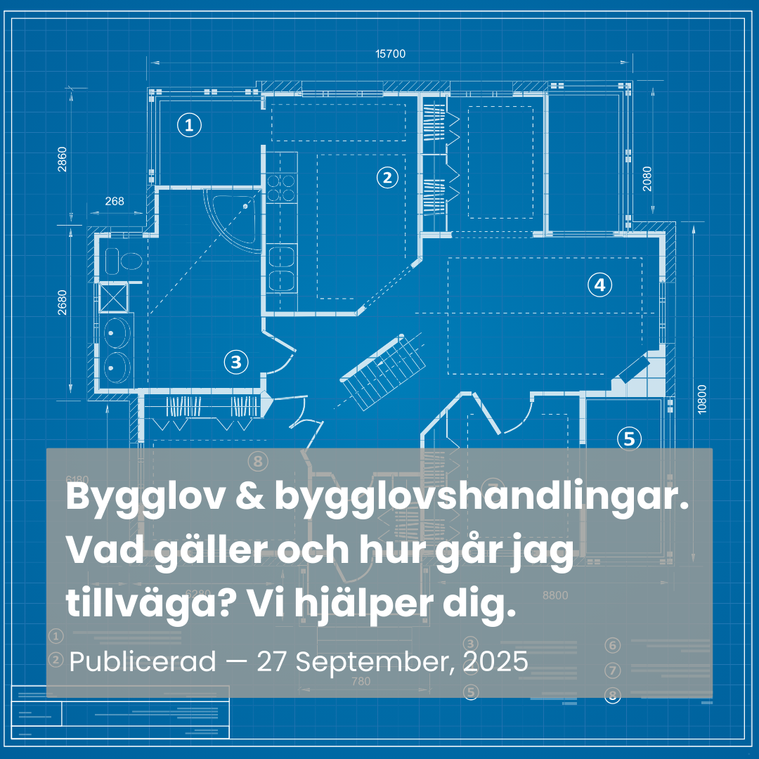 Blå ritning med planlösning – illustration av bygglov och bygglovshandlingar.